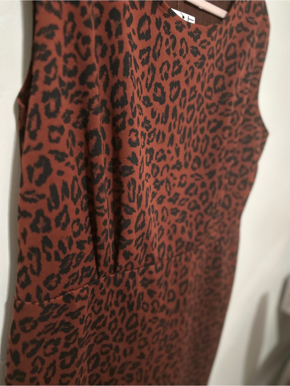 Nine West Rust Brown Leopard Print Sheath Dress - Picture 2 of 5